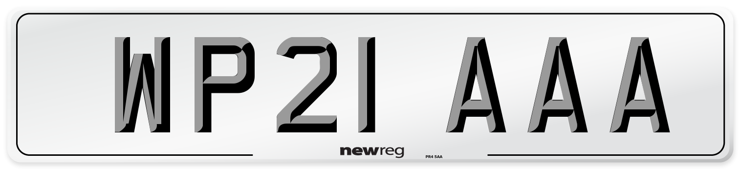 WP21 AAA Number Plate from New Reg